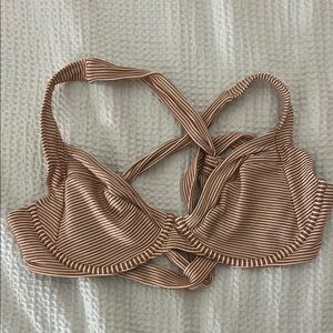 PQ Swim Copper and White Bikini Top